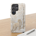 Snow Leopard Samsung Galaxy Phone Case | Winter Forest Phone Case