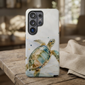Sea Turtle Samsung Galaxy Phone Case | Stained Glass Turtle Phone Case