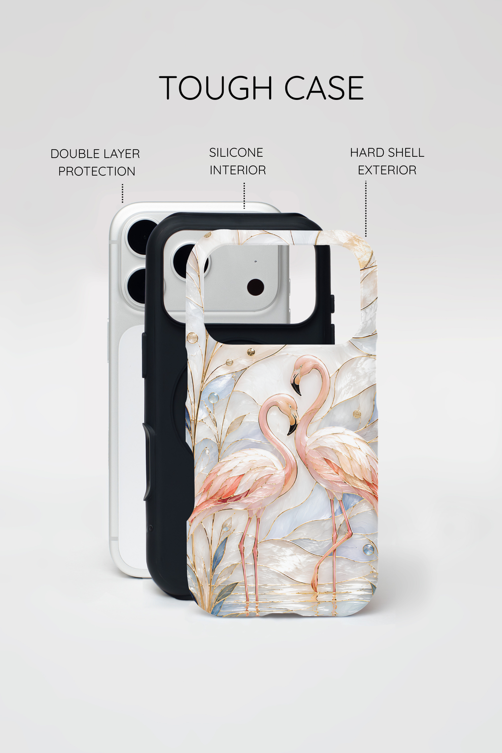 Flamingo iPhone Case | Stained Glass Bird Art