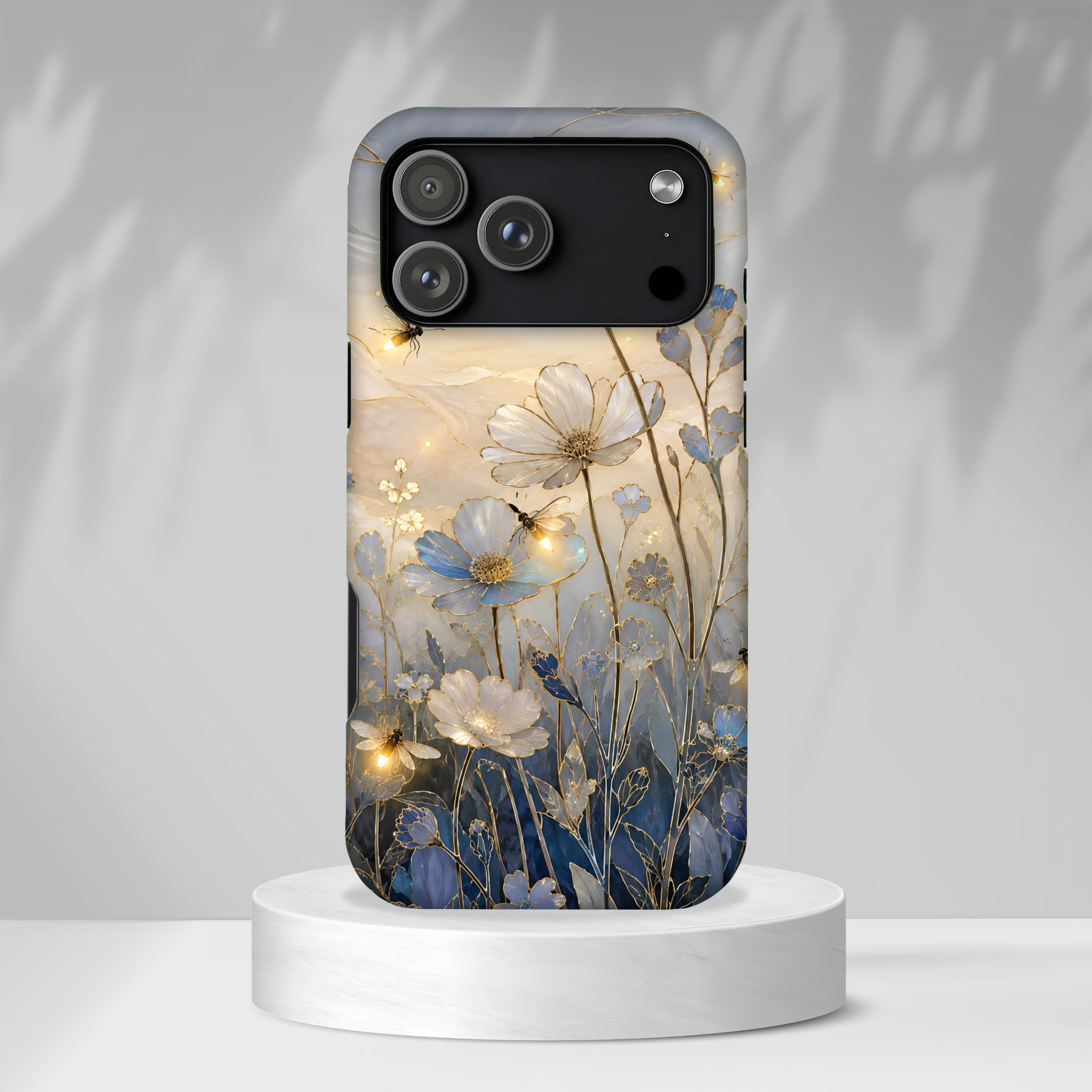 Moonlit Wildflower iPhone Case | Firefly Meadow Art Cover