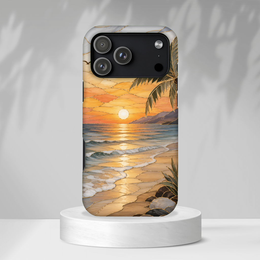 Beach Sunset iPhone Case | Coastal Ocean Art Cover