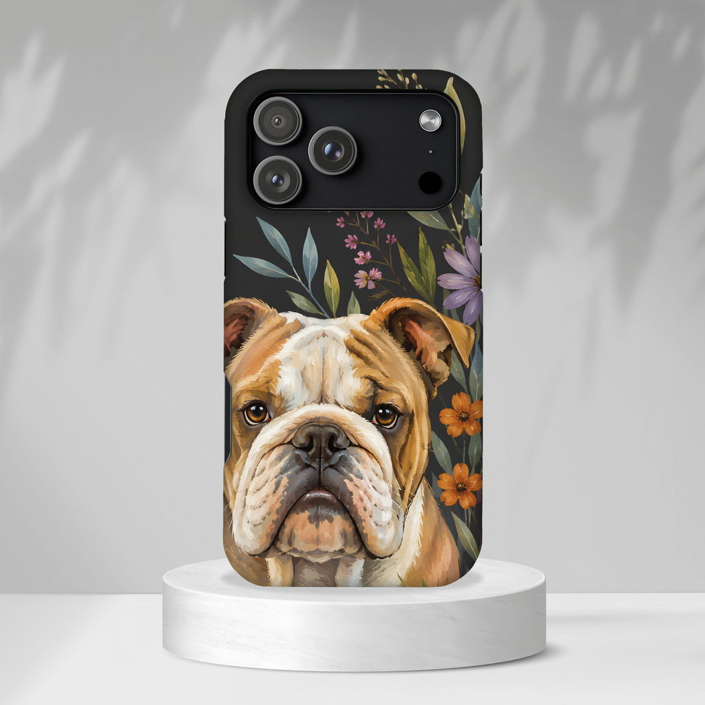English Bulldog iPhone Case | Bulldog Dog Art Cover