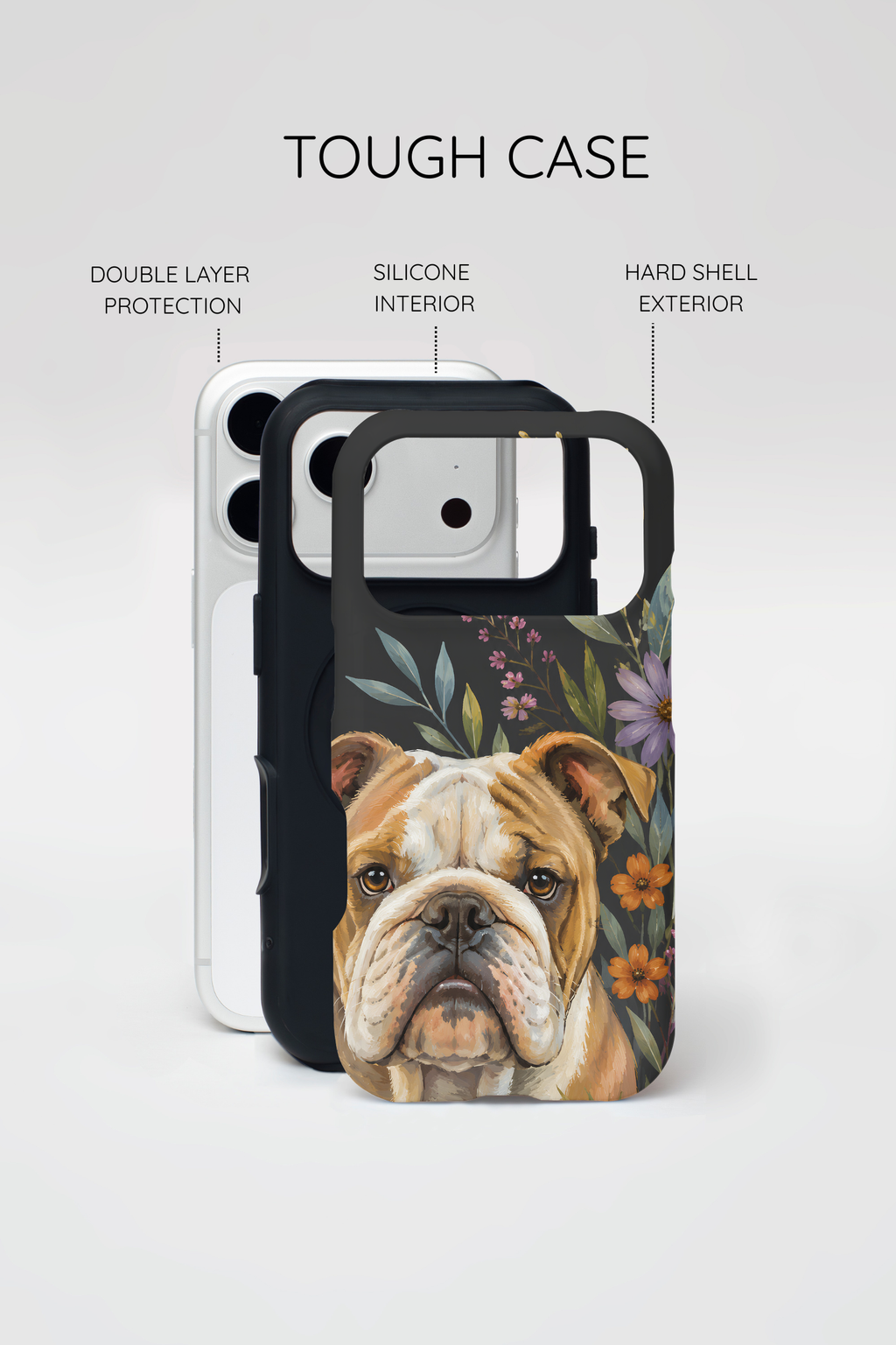 English Bulldog iPhone Case | Bulldog Dog Art Cover
