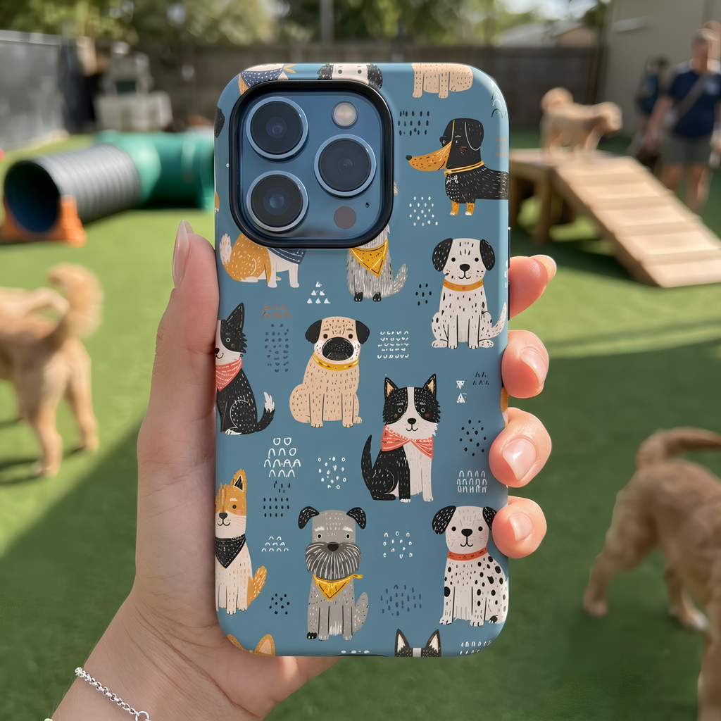 Dog Lover iPhone Case | Cute Dog Pattern Cover