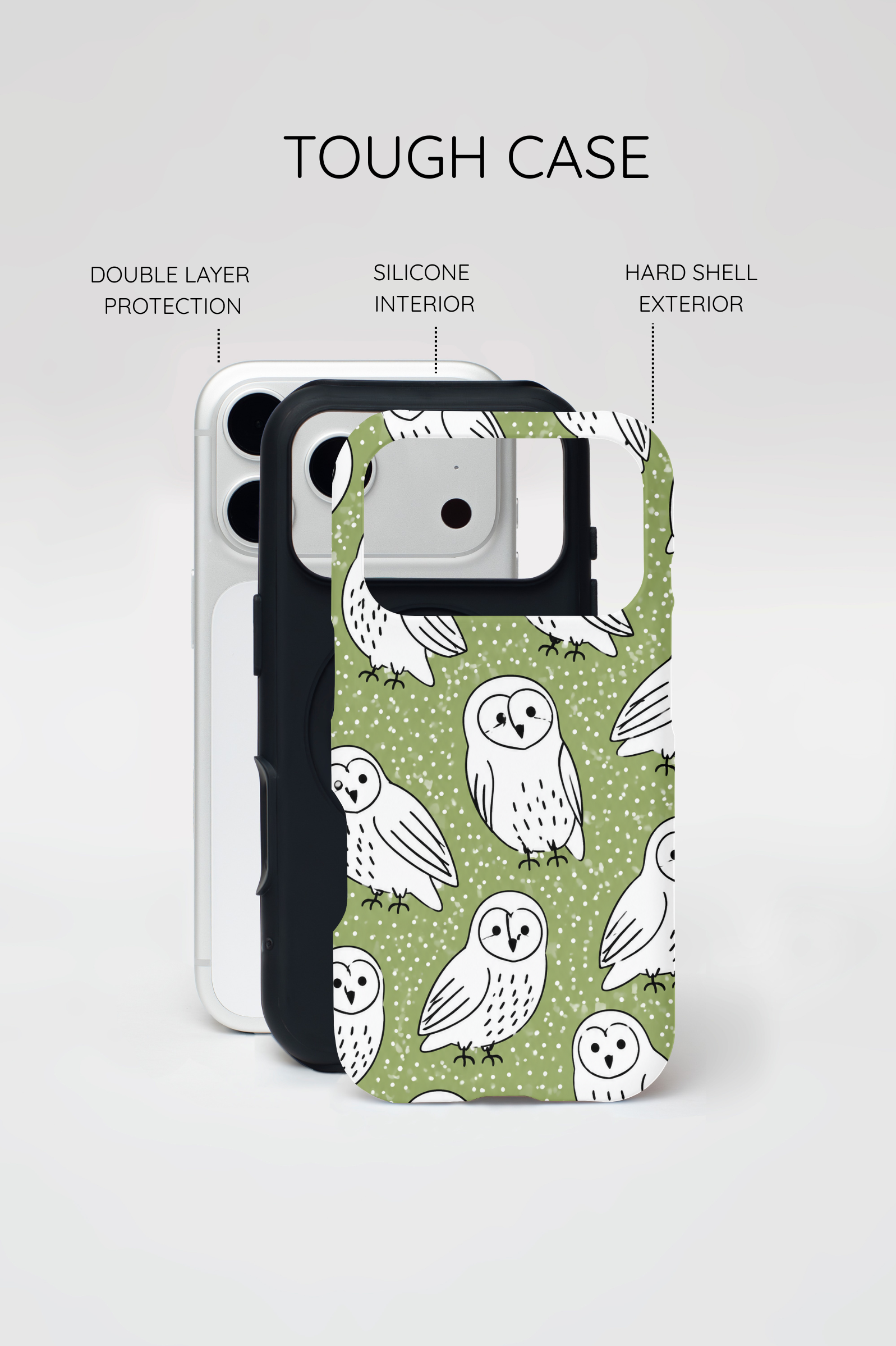 Barn Owl iPhone Case | Woodland Owl Pattern Cover