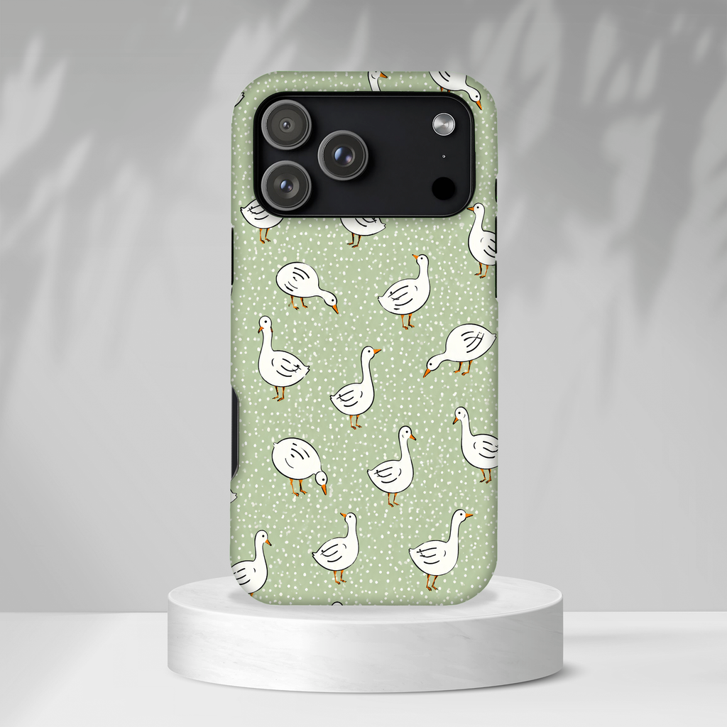 Goose iPhone Case | Cute White Goose Pattern Cover