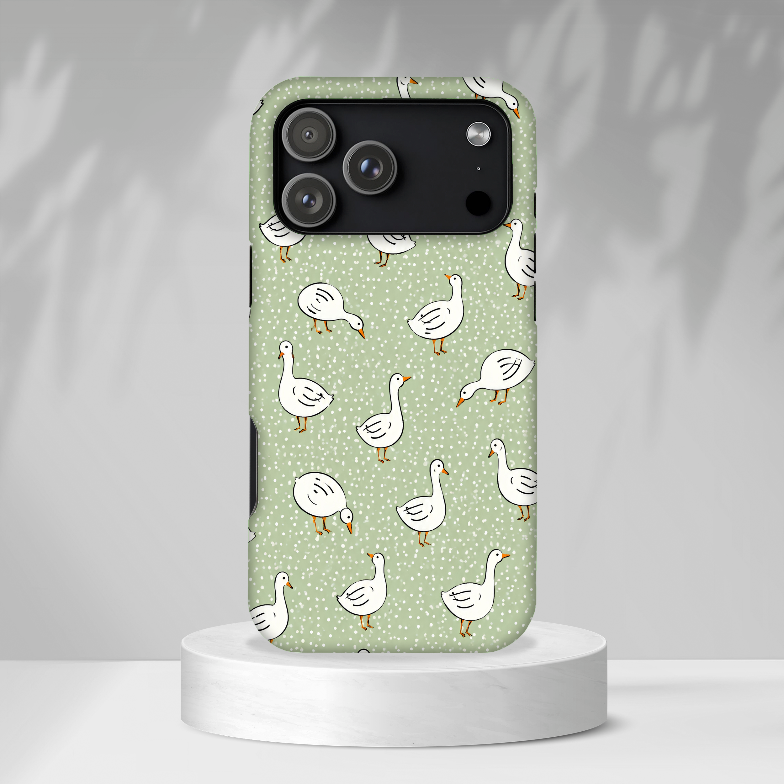 Goose iPhone Case | Cute White Goose Pattern Cover