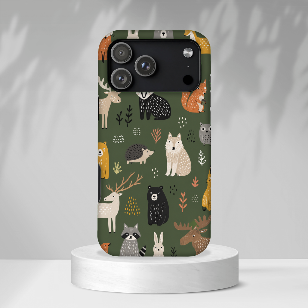 Woodland Animals iPhone Case | Forest Creature Art Cover