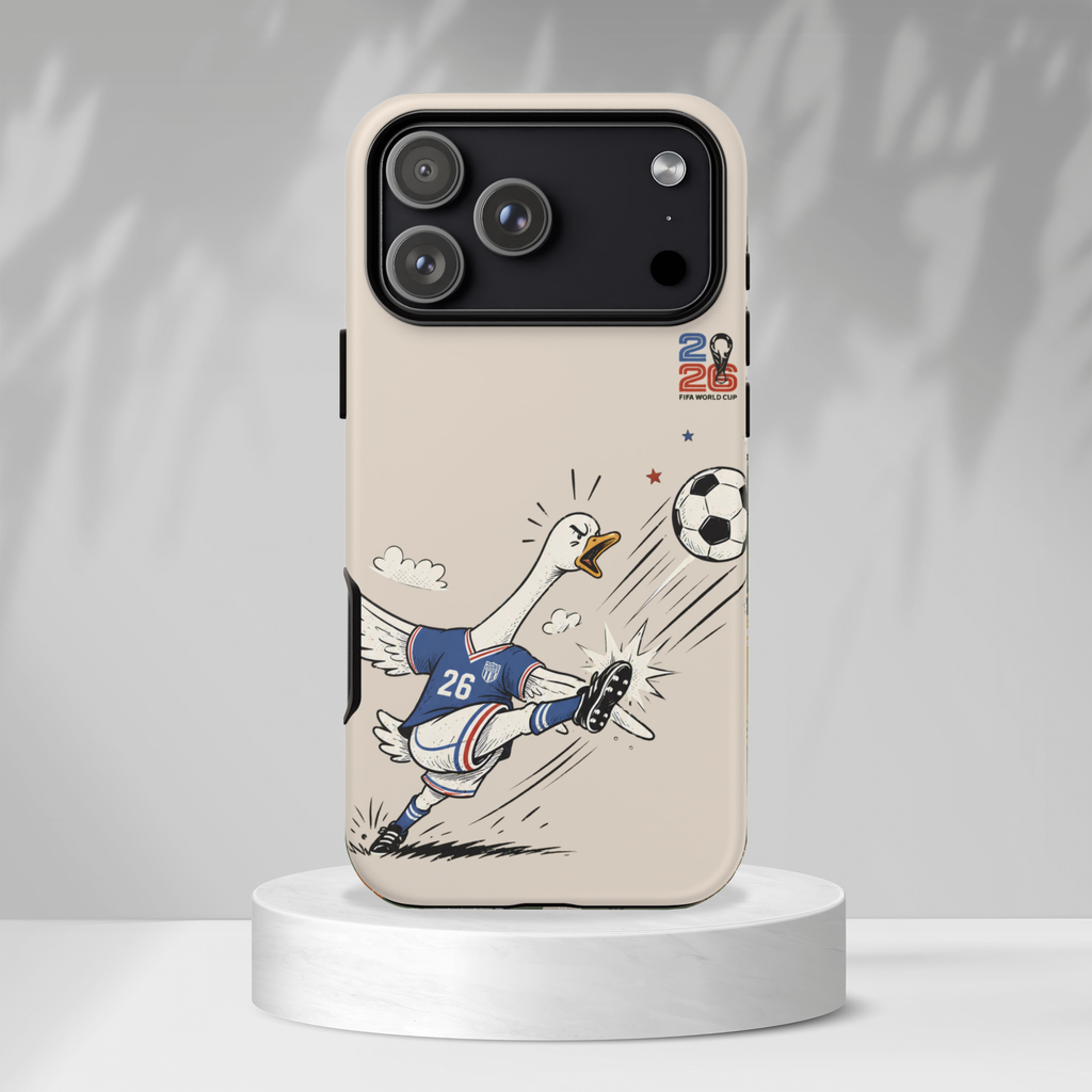 Soccer Goose iPhone Case | Funny Sports Bird Cover
