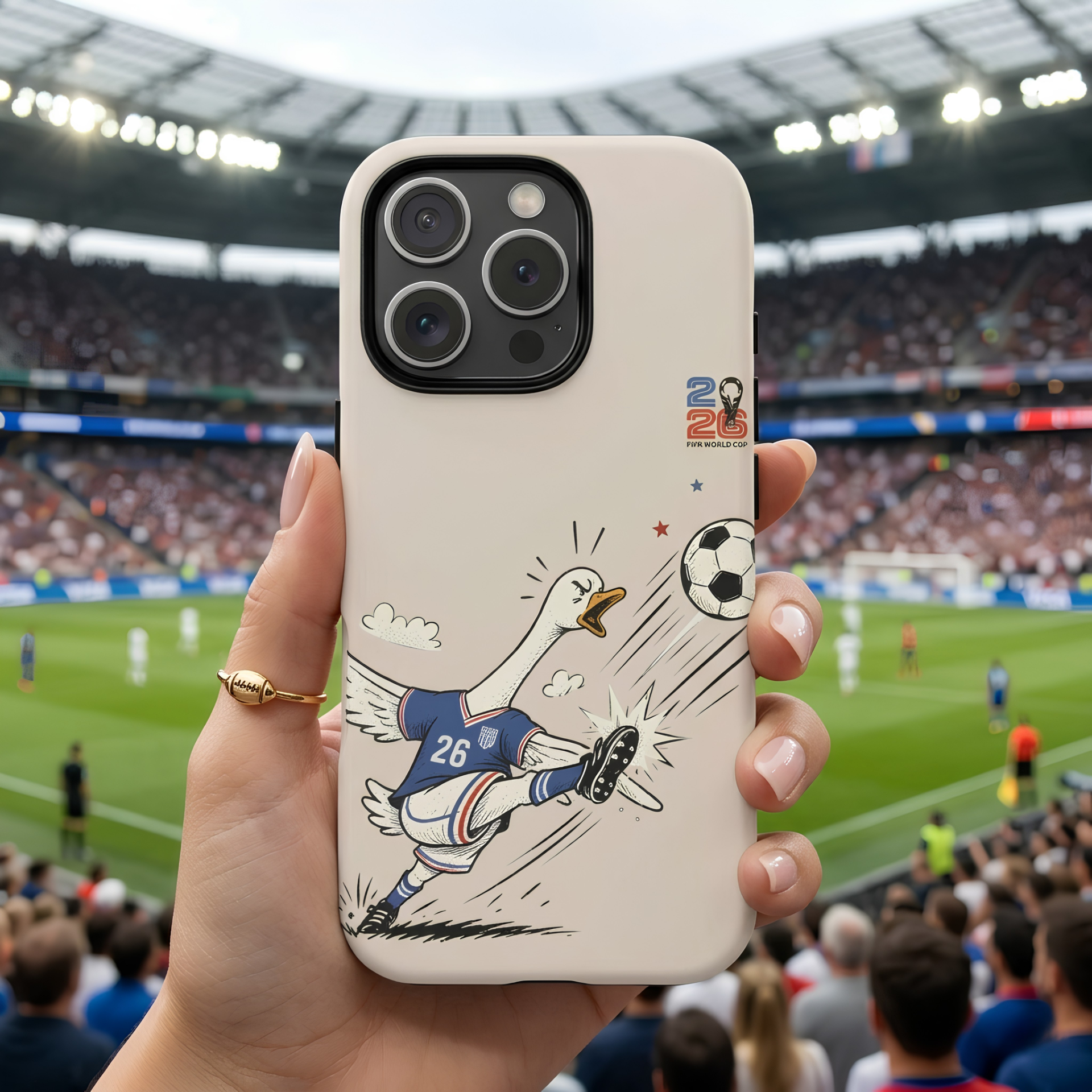 Soccer Goose iPhone Case | Funny Sports Bird Cover