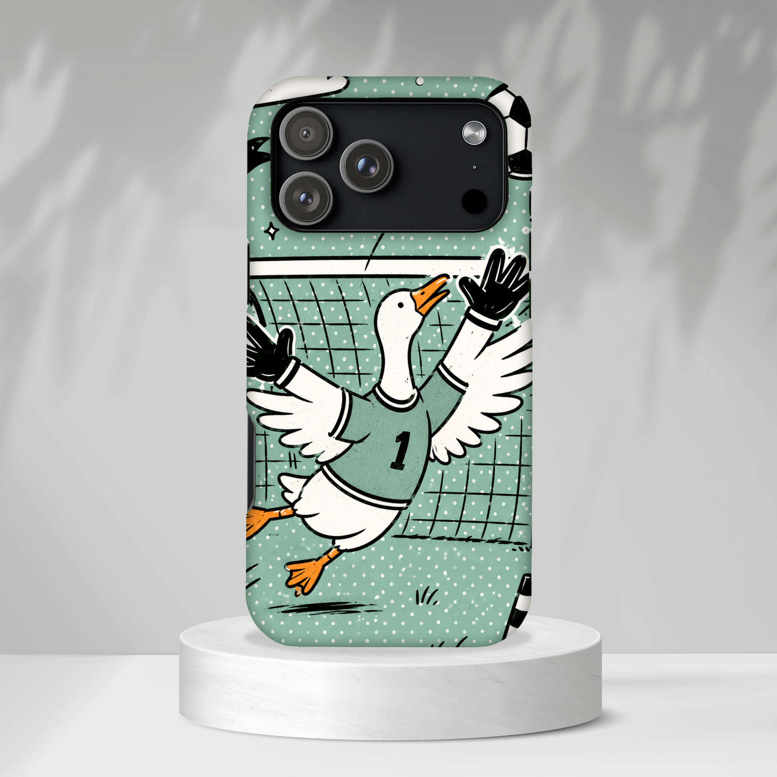 Goalkeeper Goose iPhone Case | Funny Soccer Bird Cover