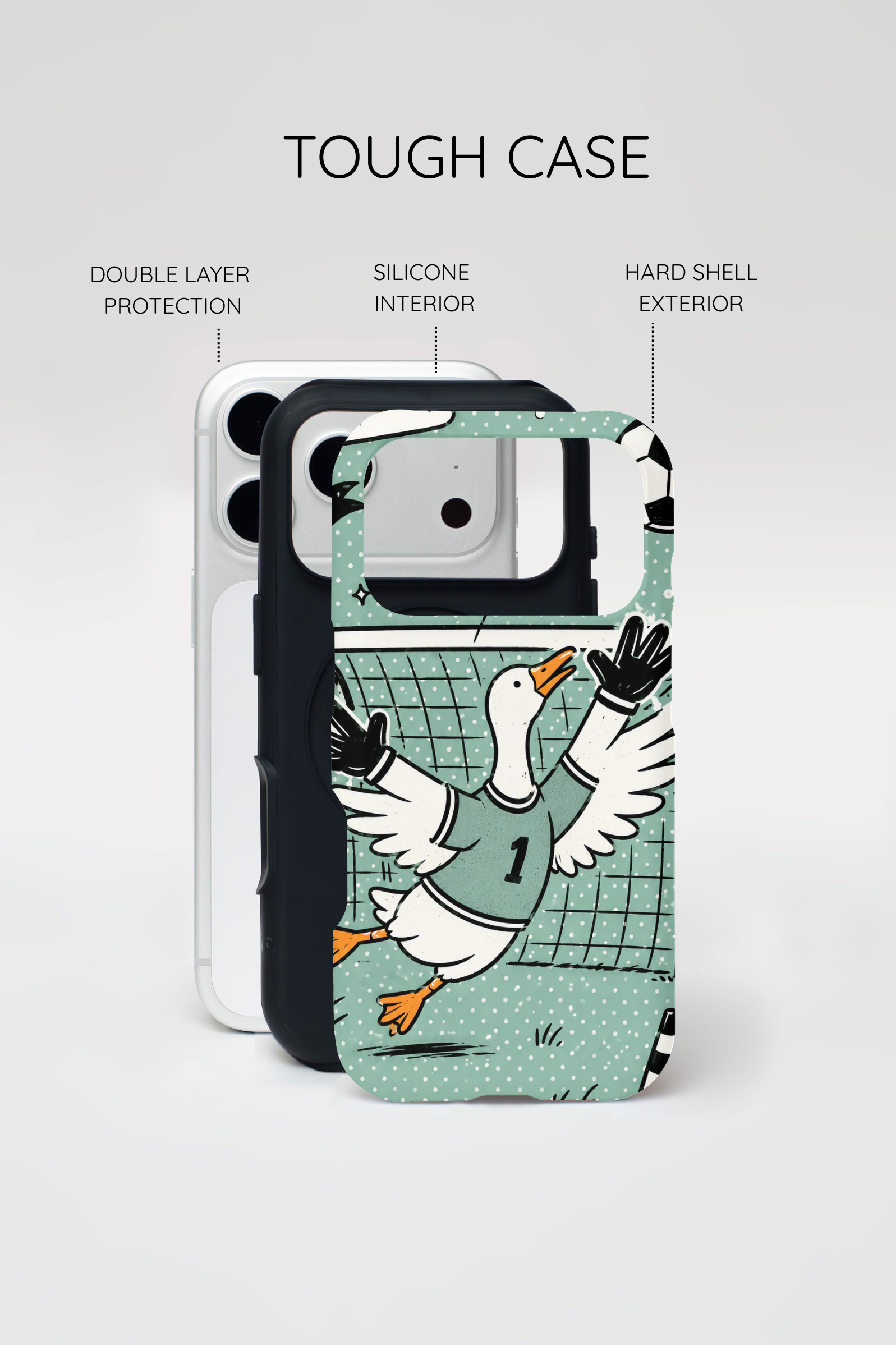 Goalkeeper Goose iPhone Case | Funny Soccer Bird Cover