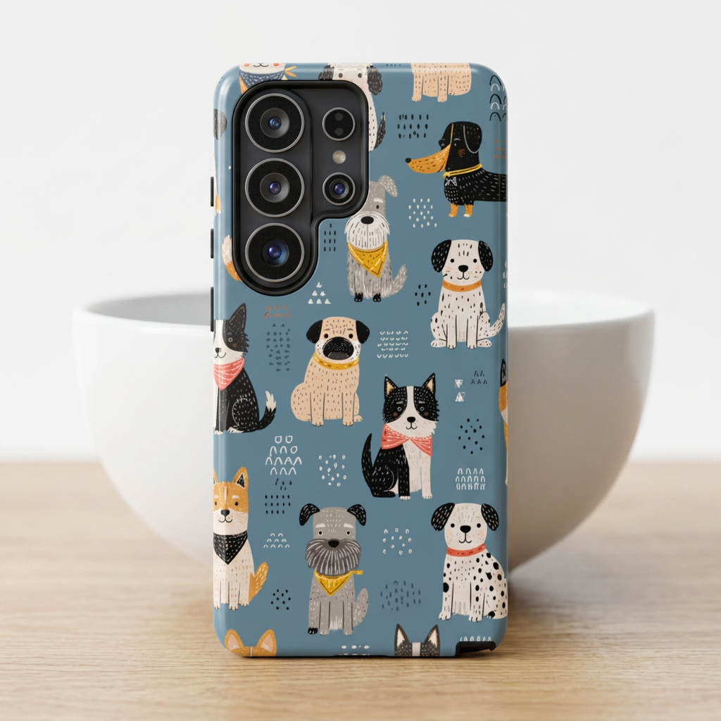 Dog Lover Samsung Galaxy Phone Case | Cute Dog Pattern Cover