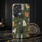 Woodland Animals Samsung Galaxy Phone Case | Forest Creature Art Cover