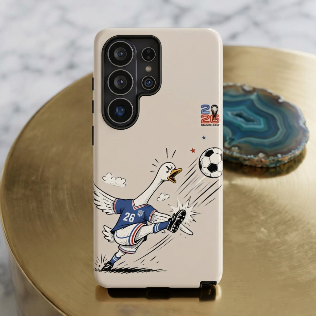 Soccer Goose Samsung Galaxy Phone Case | Funny Sports Bird Cover