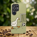 Funny Goose Soccer Samsung Galaxy Phone Case | Cute Sports Bird Cover