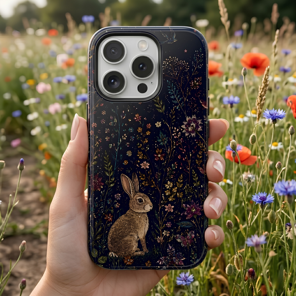 Rabbit iPhone Case | Woodland Bunny Art Cover