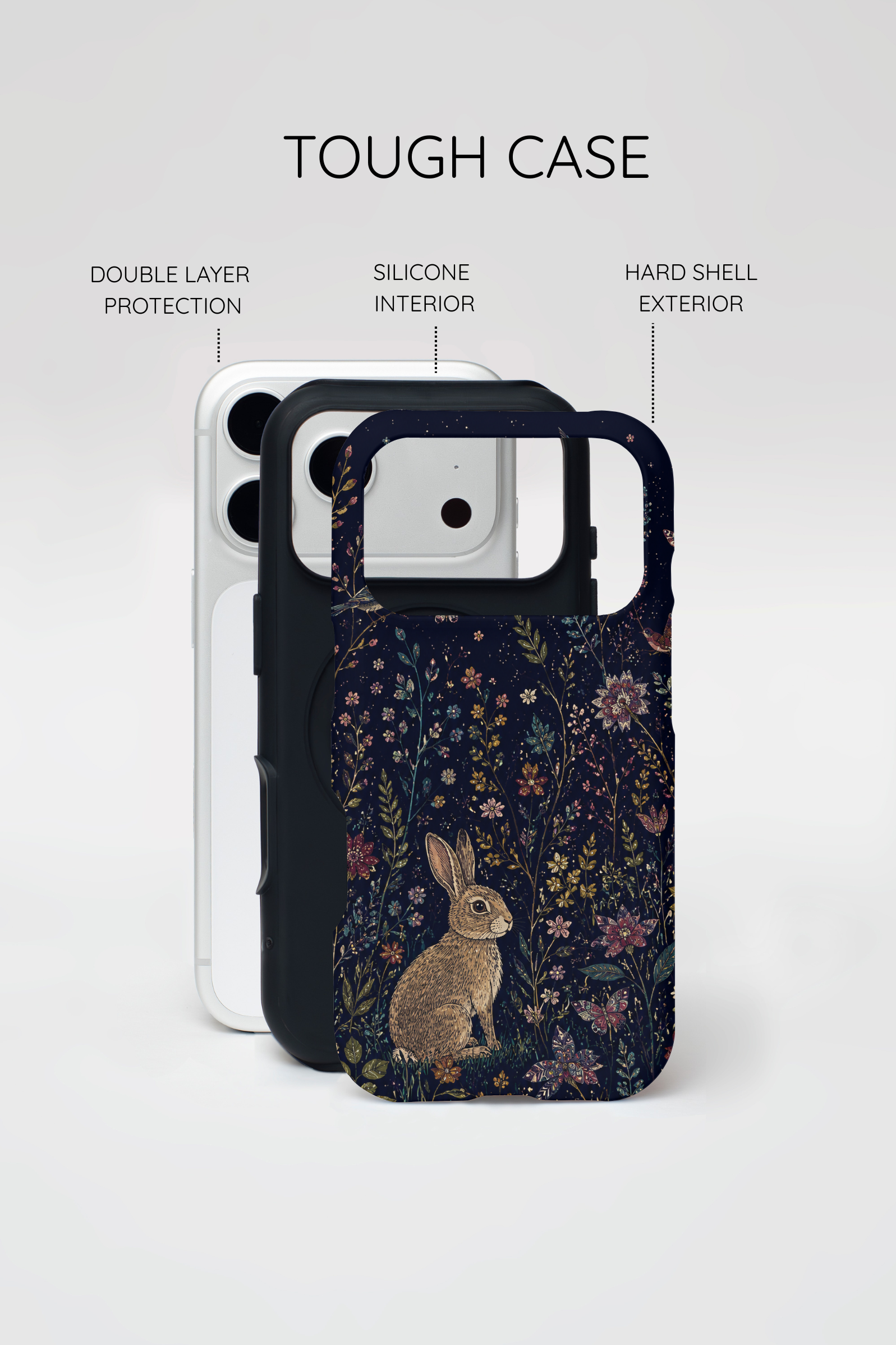 Rabbit iPhone Case | Woodland Bunny Art Cover