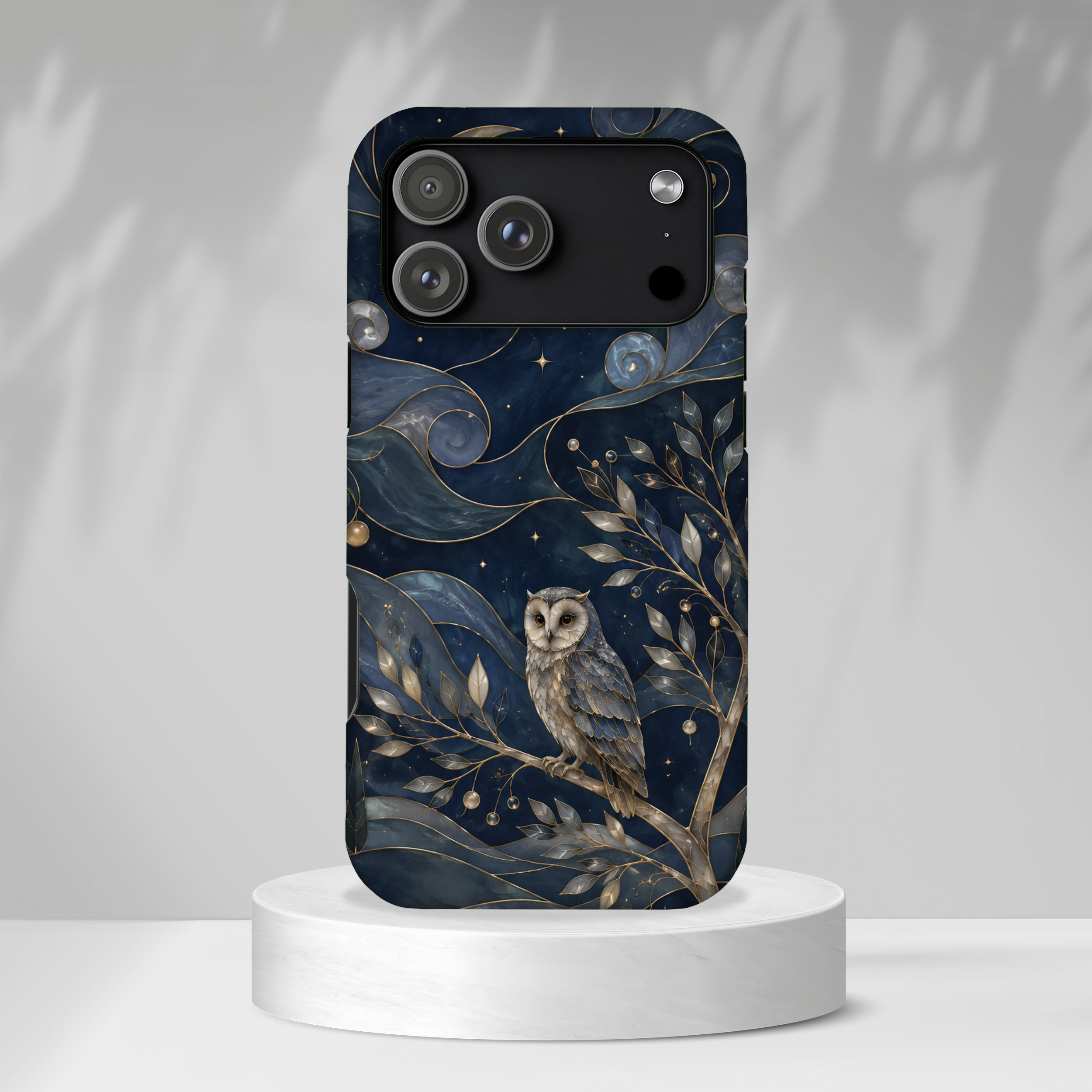 Barn Owl iPhone Case | Midnight Forest Art Cover