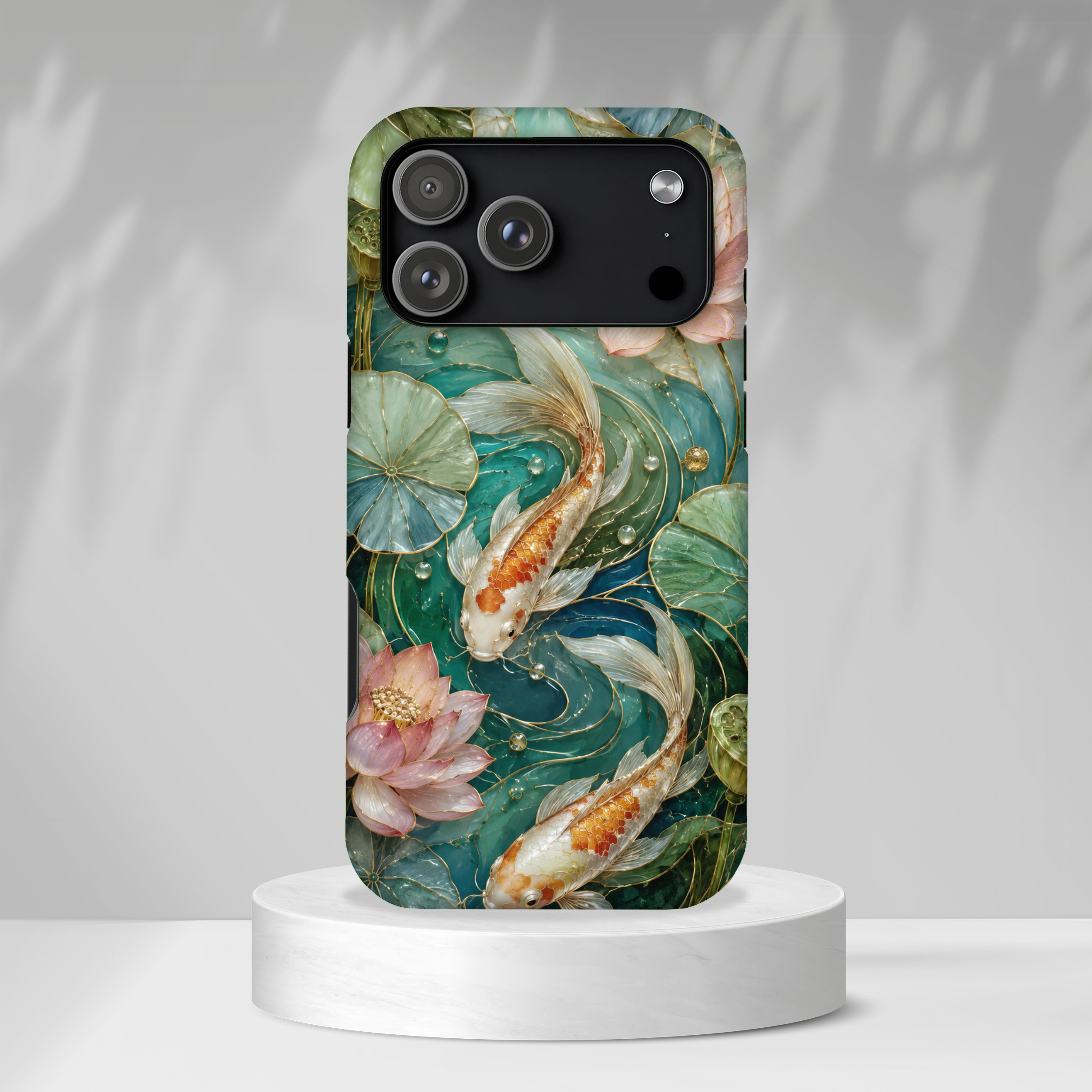 Koi Fish iPhone Case | Lotus Pond Art Cover