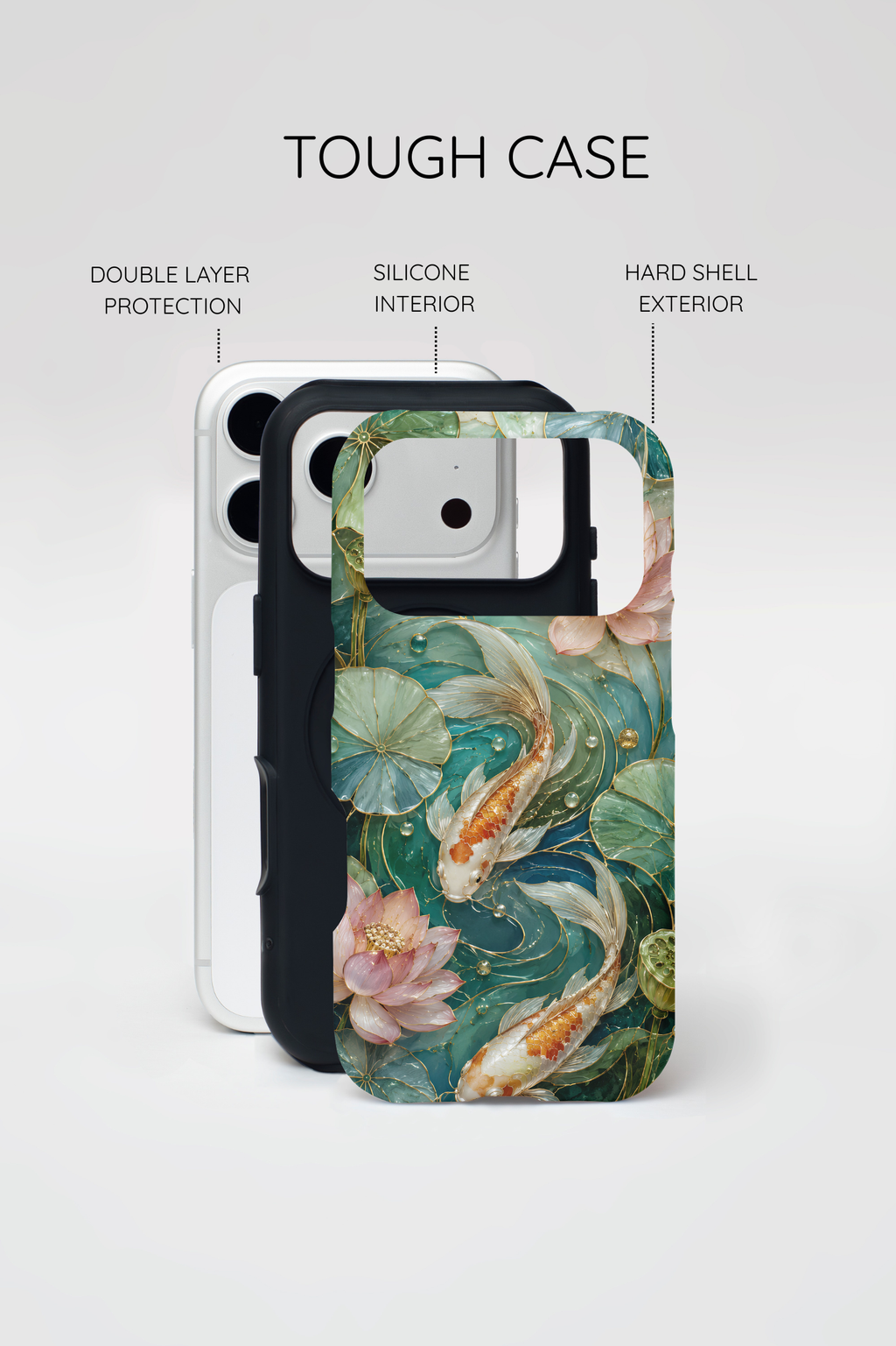 Koi Fish iPhone Case | Lotus Pond Art Cover