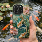 Koi Fish iPhone Case | Lotus Pond Art Cover