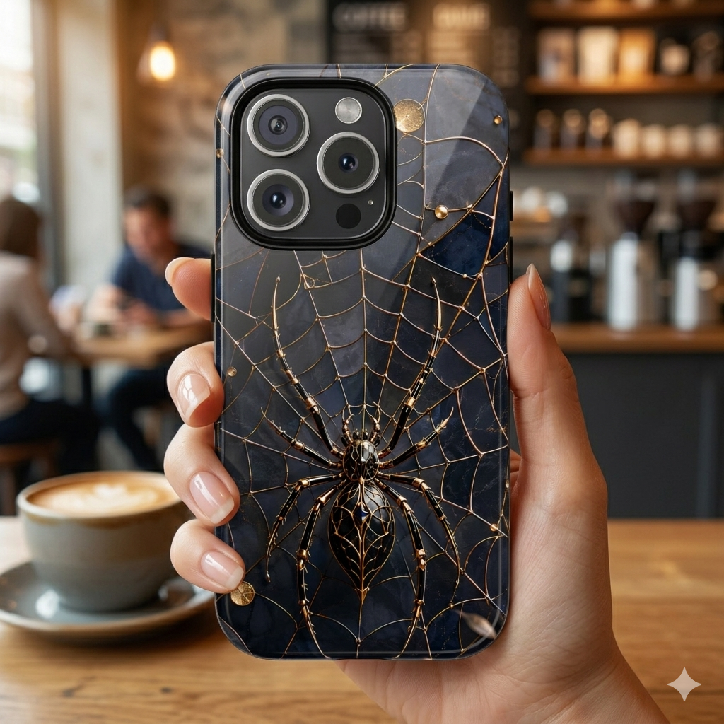 Gothic Spiderweb iPhone Case | Dark Academia Cover