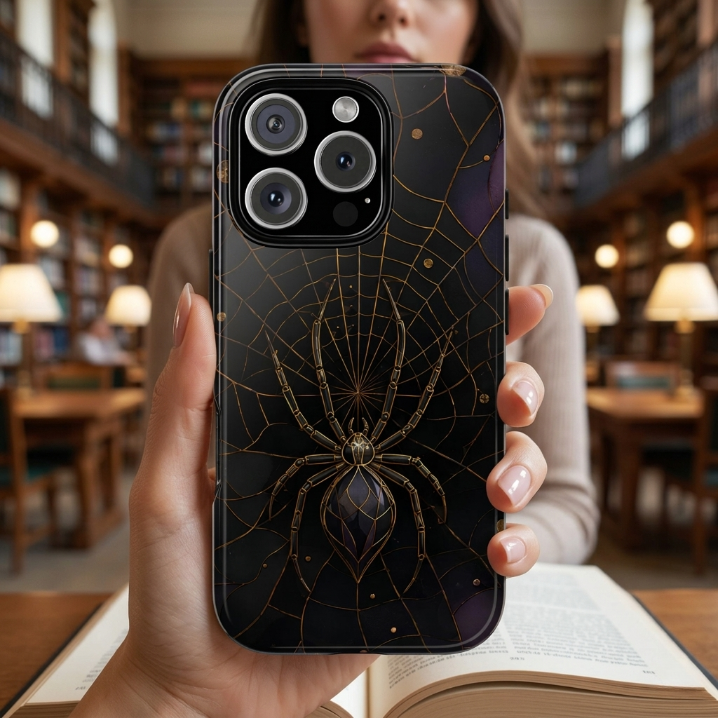 Spider Web iPhone Case | Gothic Spider Art Cover