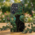 Black Cat Samsung Galaxy Phone Case | Enchanted Cat Art Cover