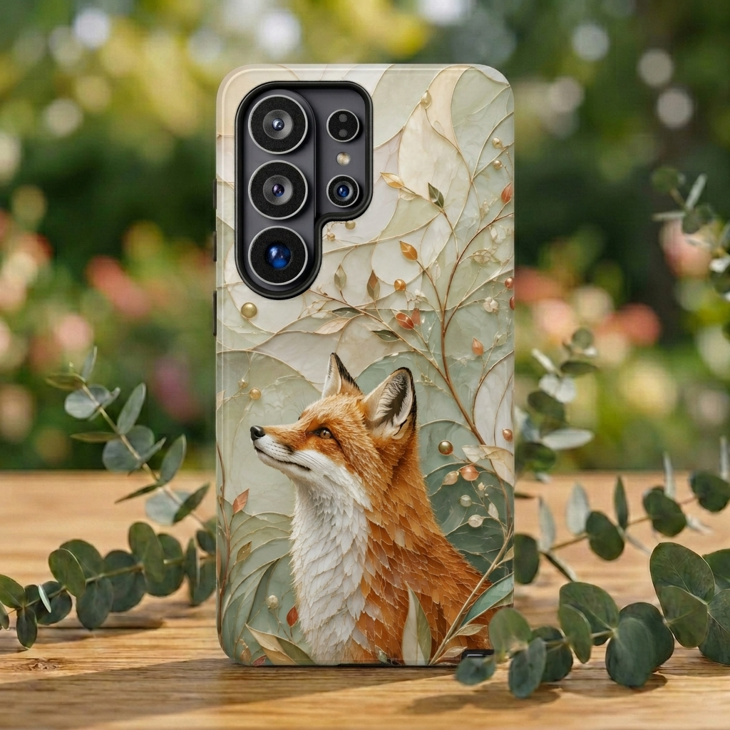 Fox Samsung Galaxy Phone Case | Woodland Fox Art Cover