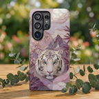 White Tiger Samsung Galaxy Phone Case | Cherry Blossom Art Cover