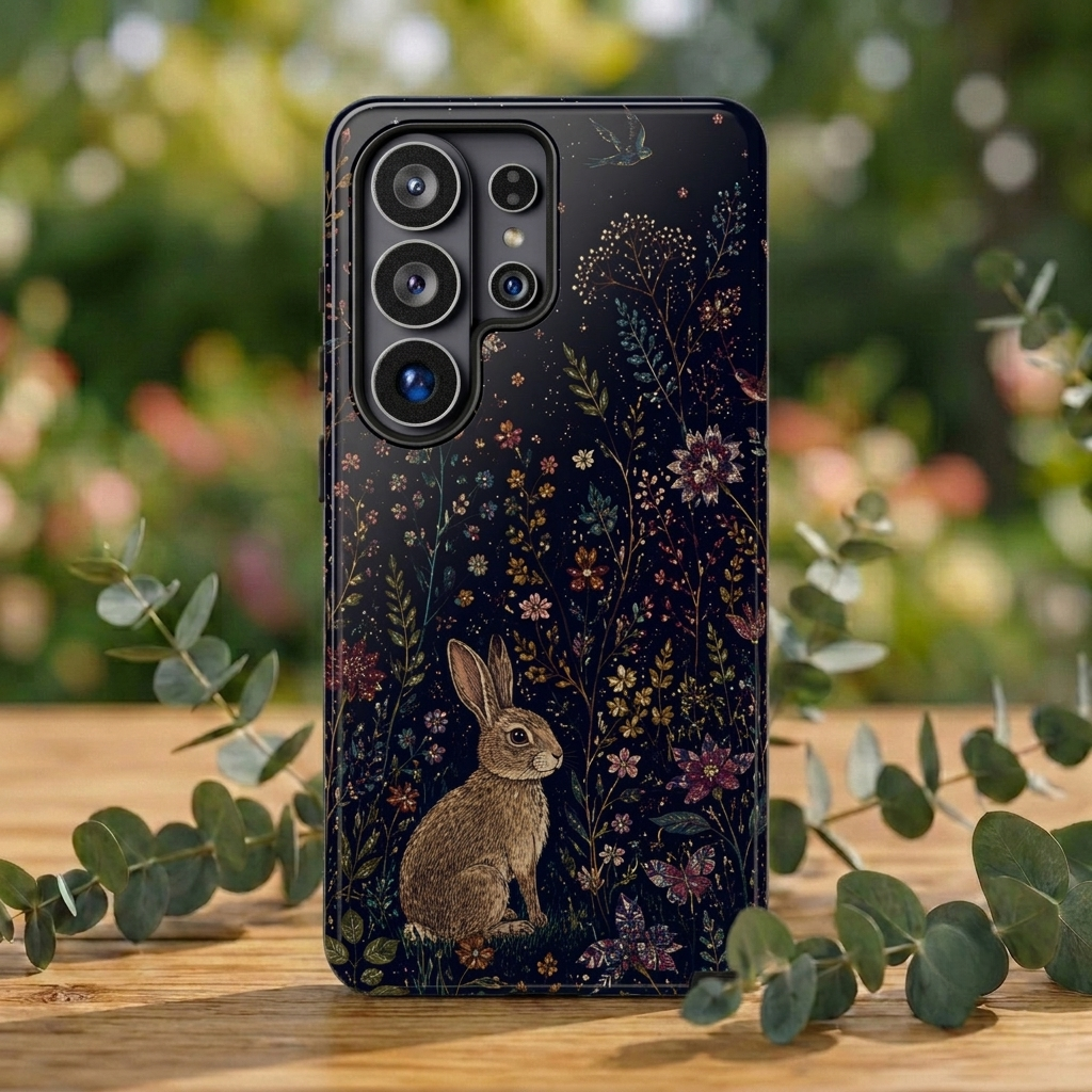 Rabbit Samsung Galaxy Phone Case | Woodland Bunny Art Cover