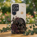 Gothic Skull Samsung Galaxy Phone Case | Dark Floral Rose Art Cover