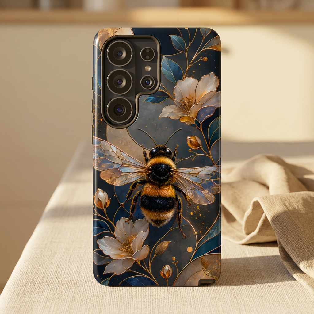 Bumblebee Samsung Galaxy Phone Case | Moonlit Bee Art Cover
