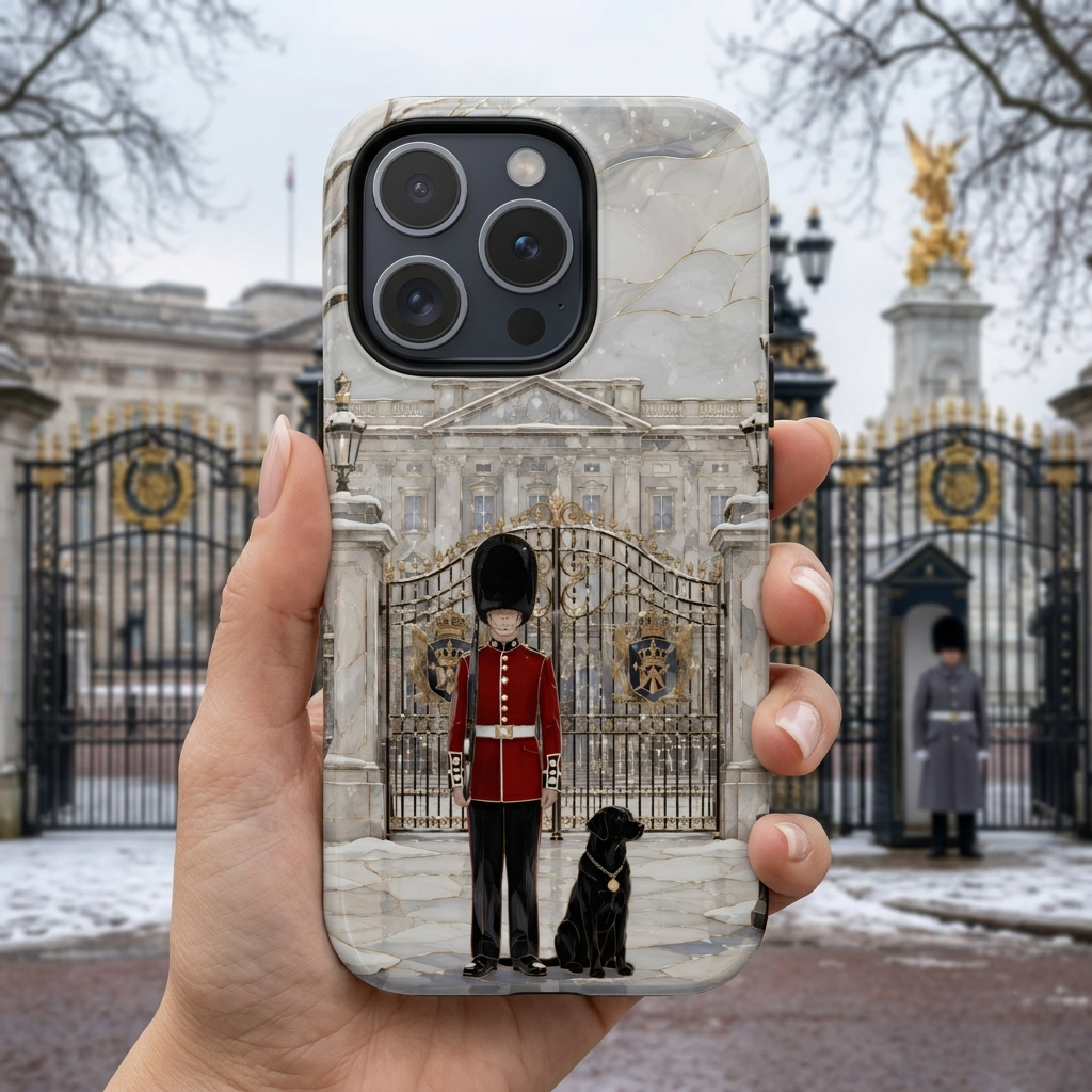 London Guard iPhone Case | Winter Palace Scene iPhone Case