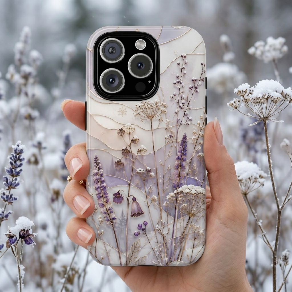 Stained Glass Wildflower iPhone Case | Floral Meadow iPhone Case