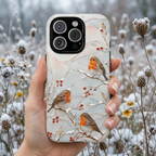 Robin Bird iPhone Case | Winter Berries iPhone Case