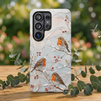 Robin Bird Samsung Galaxy Phone Case | Winter Berries Phone Case