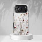 Ladybug Floral iPhone Case | White Flower iPhone Case