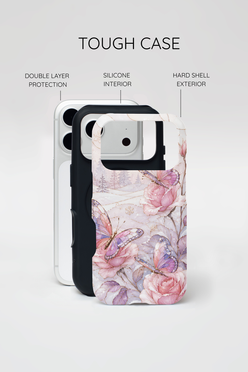 Butterfly Rose iPhone Case | Floral iPhone Case