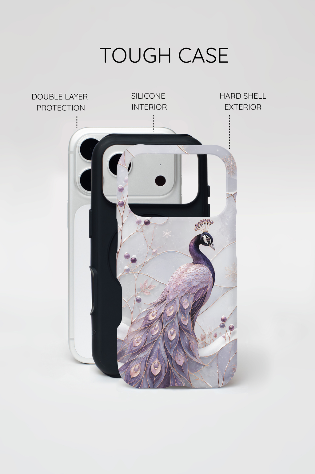 Peacock iPhone Case | Lavender Peacock iPhone Case