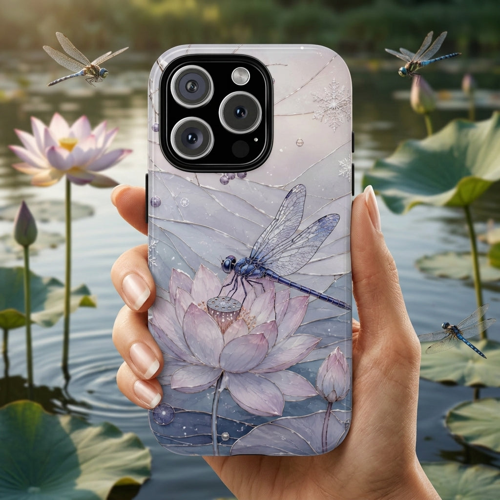 Lotus Dragonfly iPhone Case | Water Lily iPhone Case