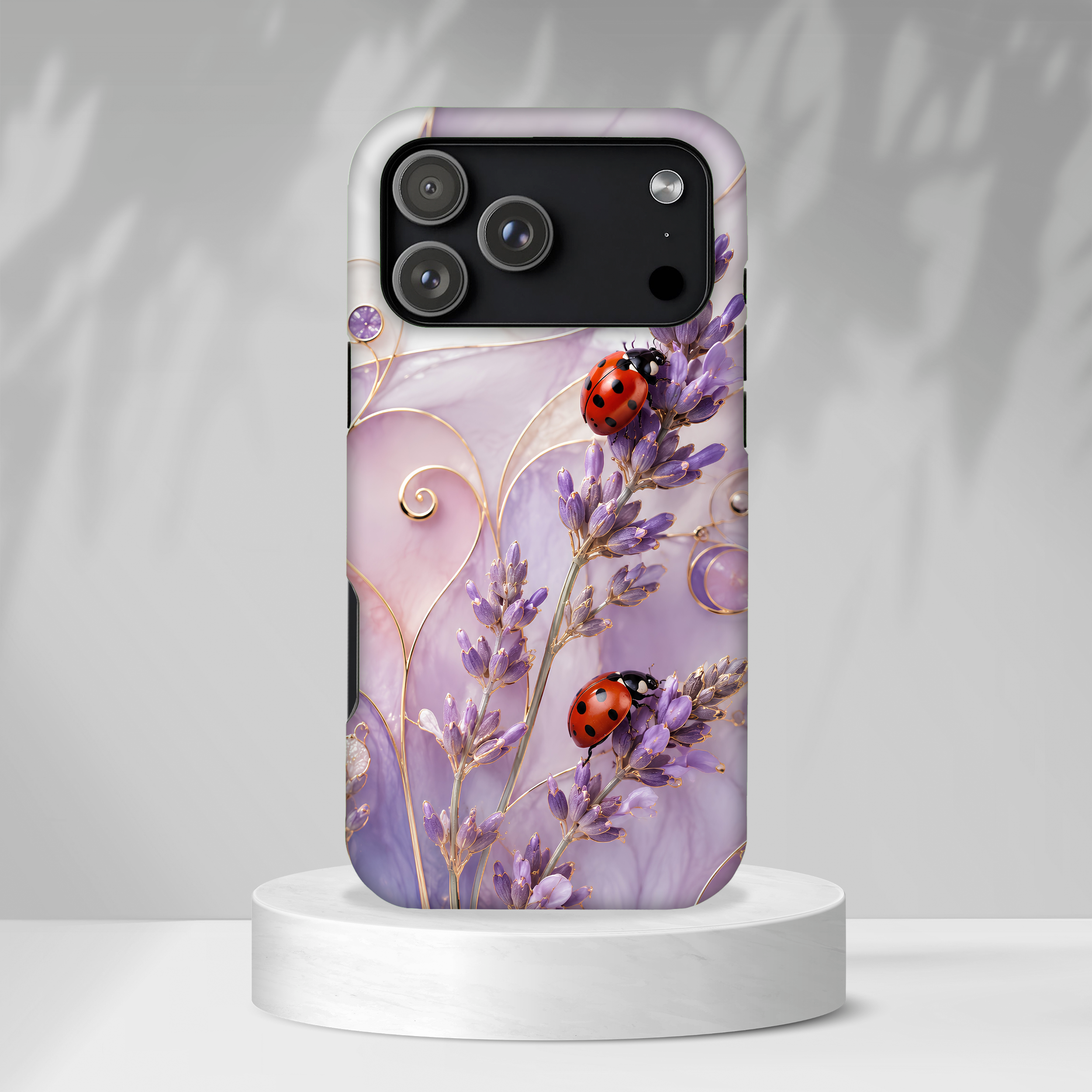 Lavender Ladybug iPhone Case | Floral iPhone Case