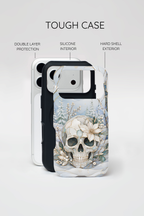 Gothic Skull iPhone Case | Winter Floral iPhone Case