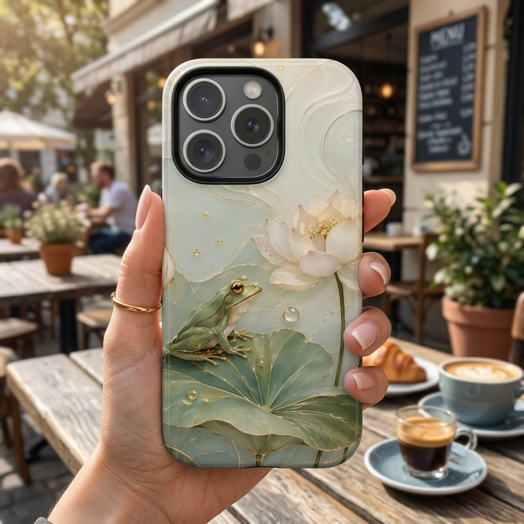Lotus Frog iPhone Case | Water Lily iPhone Case