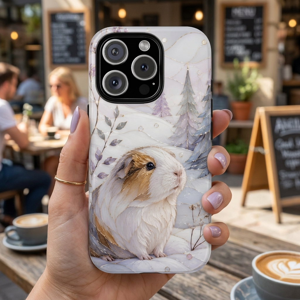 Guinea Pig iPhone Case | Winter Guinea Pig iPhone Case