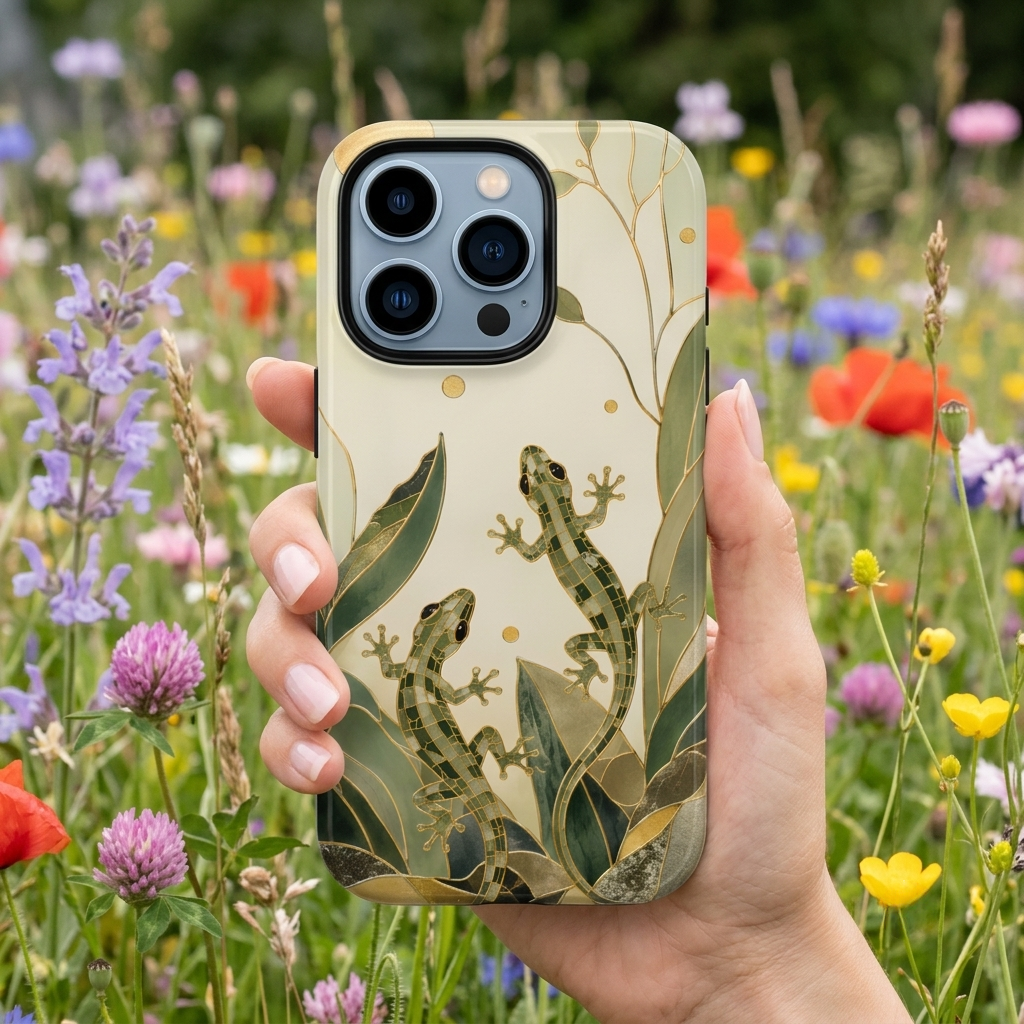 Lizard Botanical iPhone Case | Gecko iPhone Case