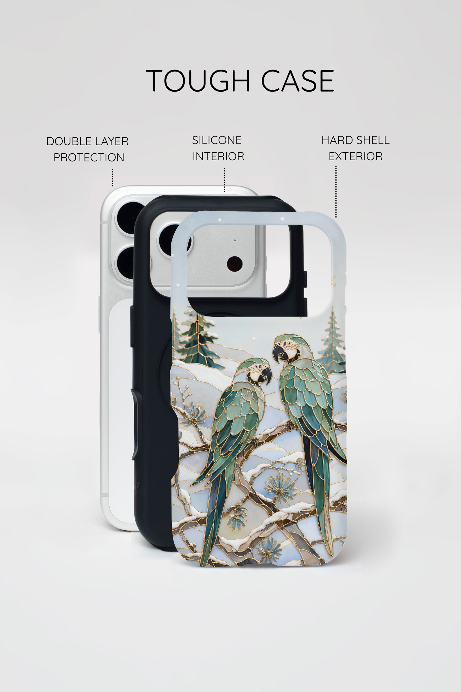 Parrot iPhone Case | Winter Bird iPhone Case
