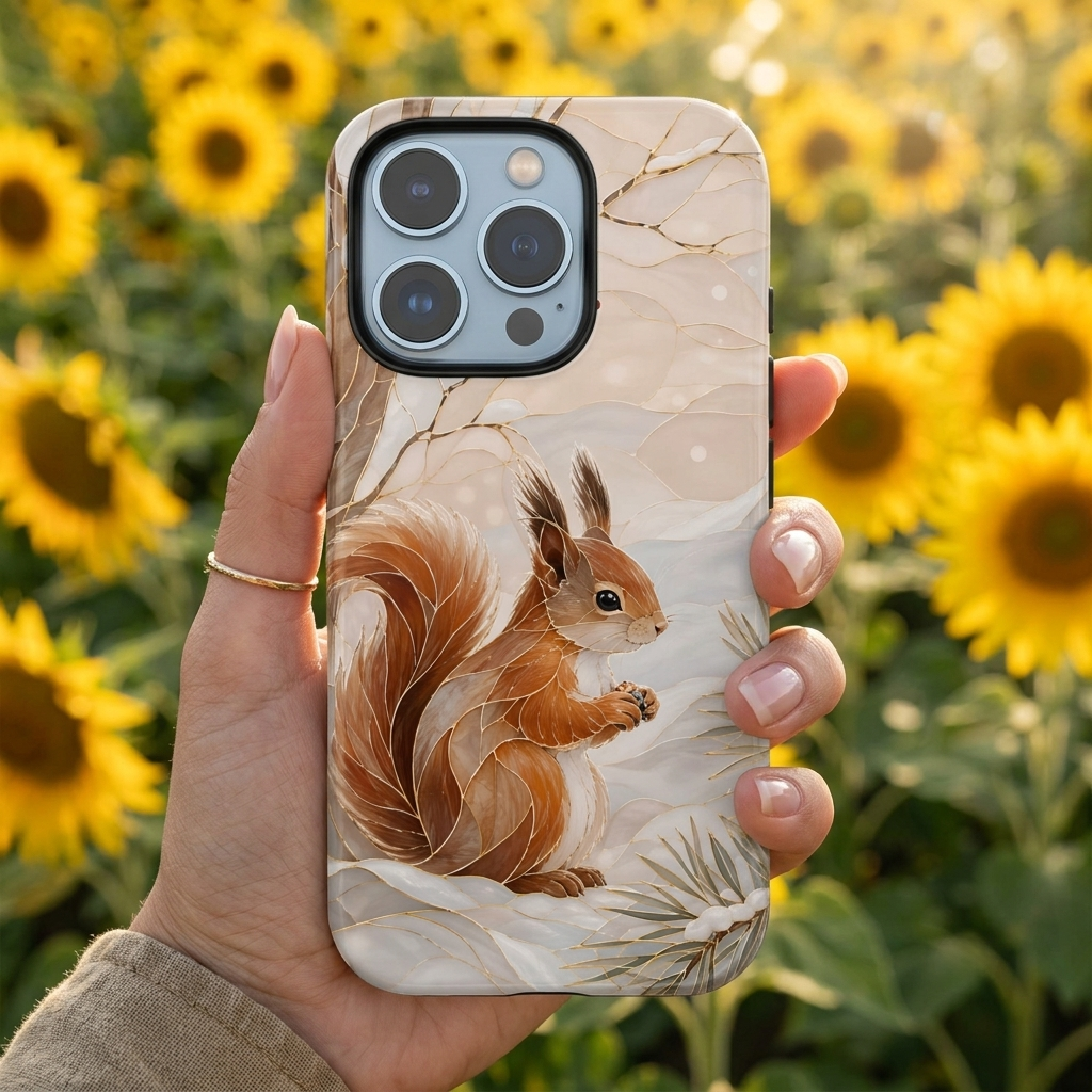 Squirrel iPhone Case | Winter Woodland iPhone Case