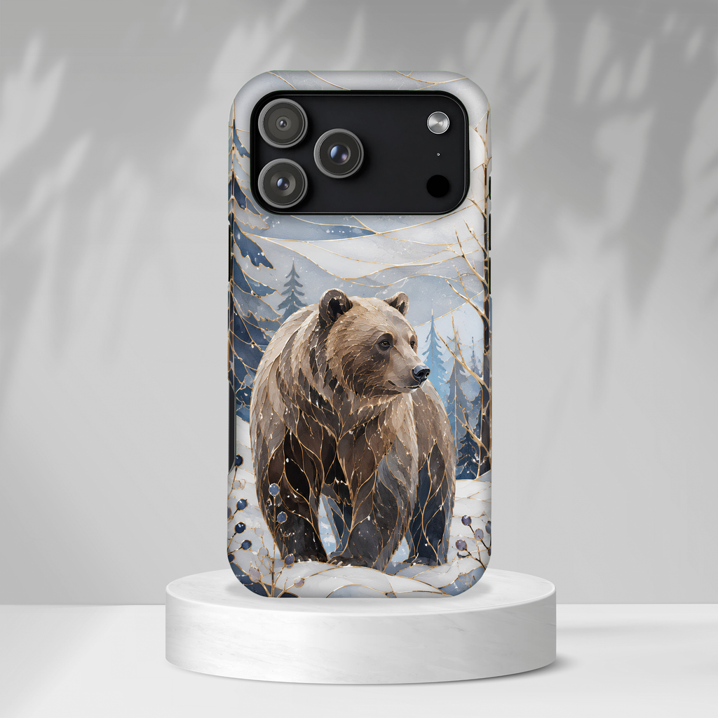 Grizzly Bear iPhone Case | Winter Wildlife iPhone Case